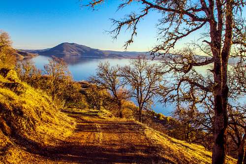 Descending Hogback Ridge with Mt. Konocti