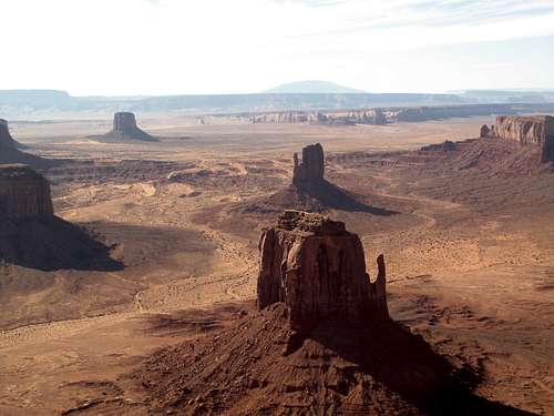 Monument Valley seen from the air