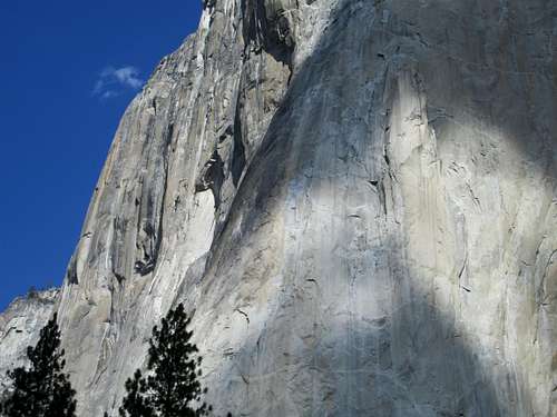 The massive monolith of El Capitan, Yosemite National Park
