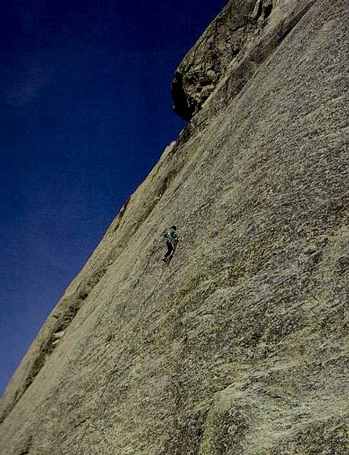 Climbing one of the walls of...