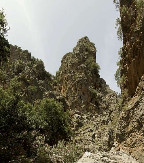 Rock tower above Kritsa Gorge