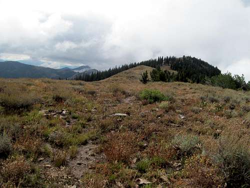 view upon reaching summit ridge