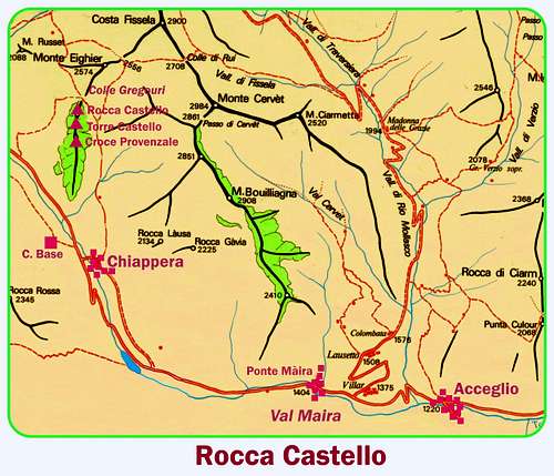 Rocca Castello map