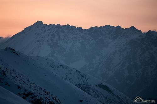 Polish Tatras after sunset