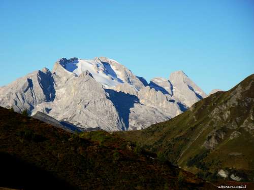 Marmolada seen from Torrione Marcella