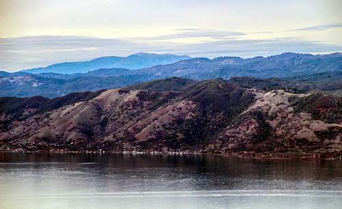 Northwest over Clear Lake