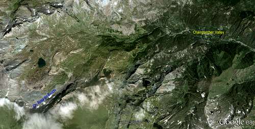 Glaciers of Champorcher Valley (Rosa dei Banchi - Mont Avic)