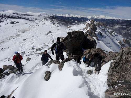Group just below the summit