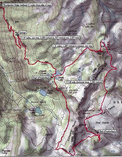 Goat Peak area map created...