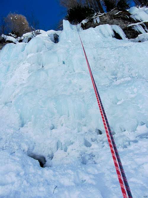Ice climbing at La Gouille