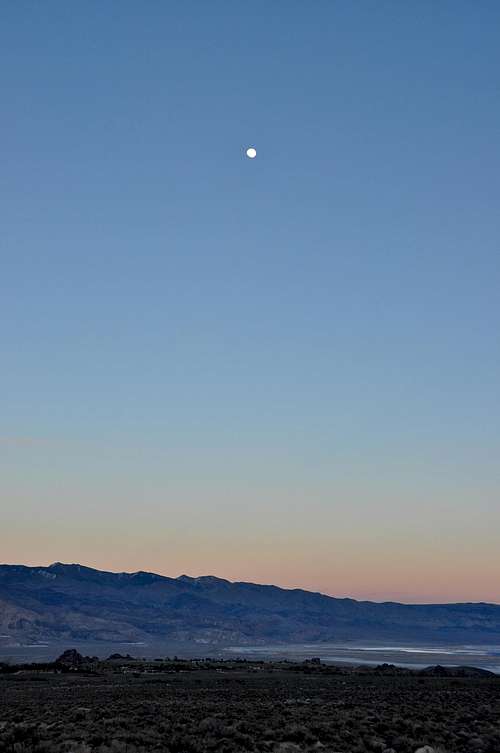 Moon over Owens Valley