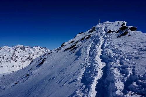 Almost there; Getting close to the summit of Wurmkogel (3082m)