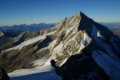 Weisshorn from northern ridge of Zinalrothorn