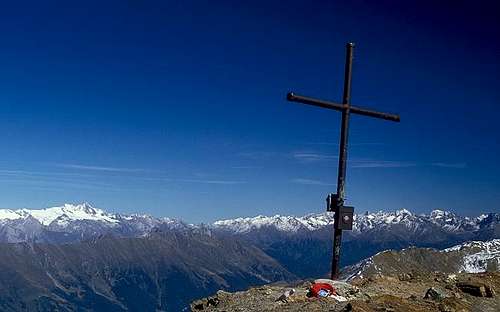 summit cross of Rote Spitze...