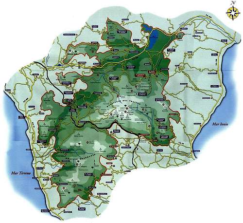 Pollino National Park - map