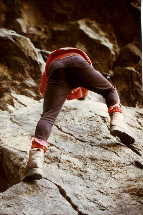 Old Climbing/3 Chenaux  Free below great Cliff 1978