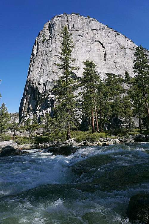 Liberty Cap southeast face from across Merced River