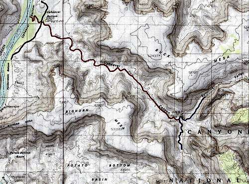Upheaval Canyon Trail Map