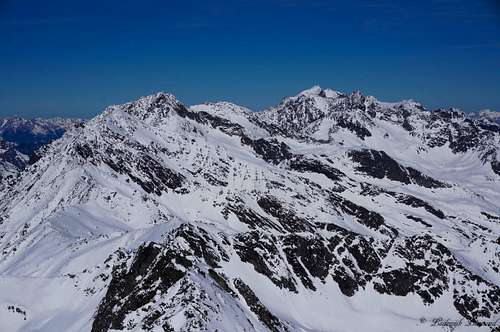 Norther Geigenkamm Ridge as seen from Innere Schwarze Schneid