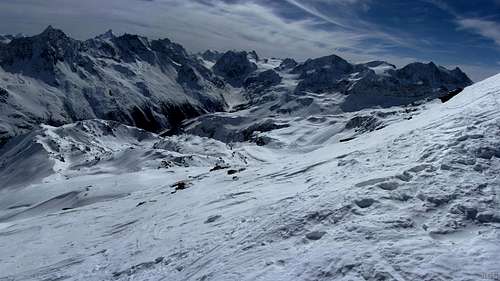 Swiss Alps panorama from high on the NE ridge of Mont de l'Etoile