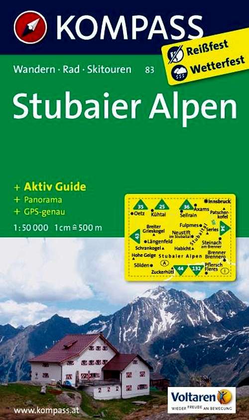 Kompass; Stubaier Alpen 1:50.000