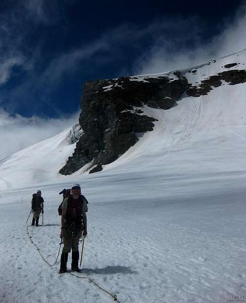 Near the Schwarztor, with (a small part of) Breithorn in the background