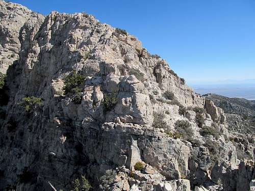 rock along the south east ridge