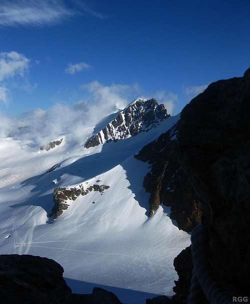 Breithorn Central (4159m) from the SW ridge of Pollux