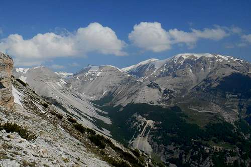 Mt. Acquaviva, Mt. Sant'Angelo and Cima dell'Altare (from right to left)