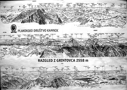 Grintovec summit panoramas