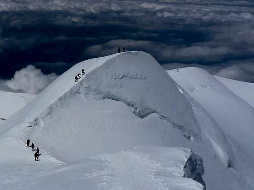 Mont Blanc summit ridge