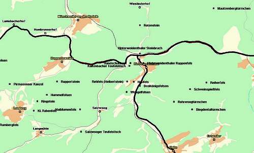 Map of the Hinterweidenthal...