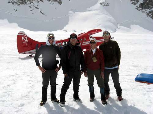 Kicking Buttress Team on the Kahiltna Glacier