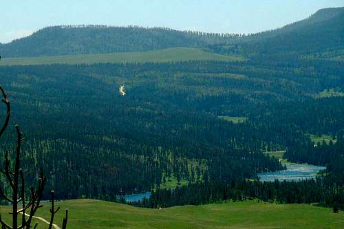 View of Deerfield Lake, Green Mountain and Copper Mountain