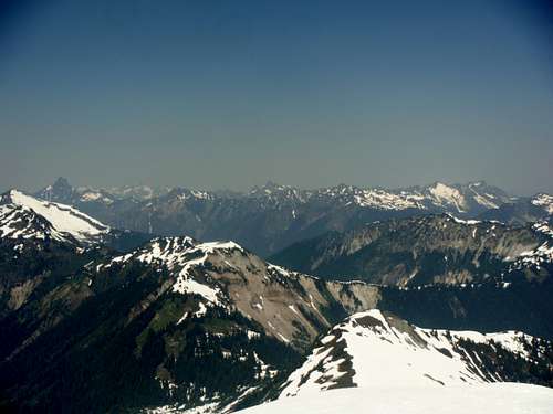 A view of the surrounding mountains