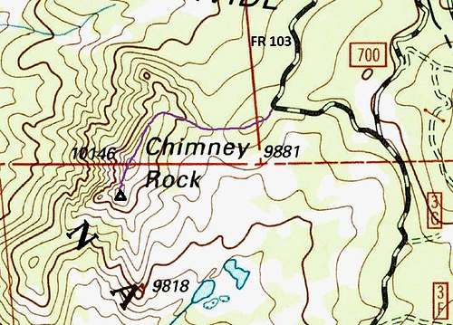 Chimney Rock Map