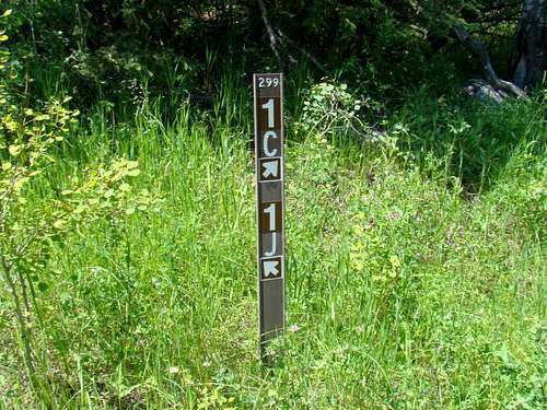 One of the rare signs on Bear Mountain