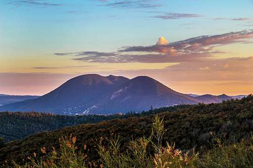 Sunset and Mt. Konocti