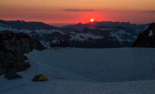 High Camp at sunset