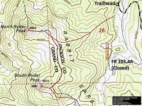 Ryder Peaks Map
