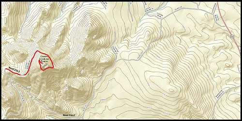 Custer Peak Route Map