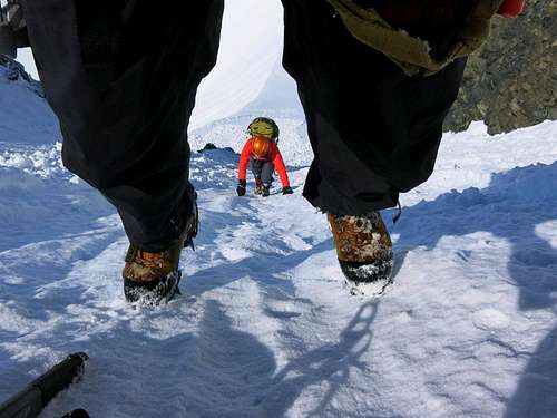 Couloir on summit block