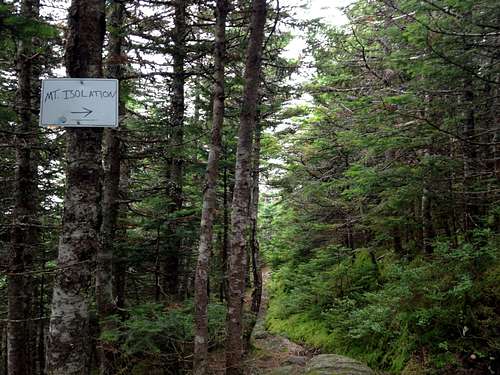 Mount Isolation Spur Trail Sign
