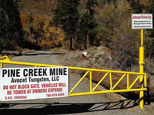 Pine Creek Mine Gate - Road's End