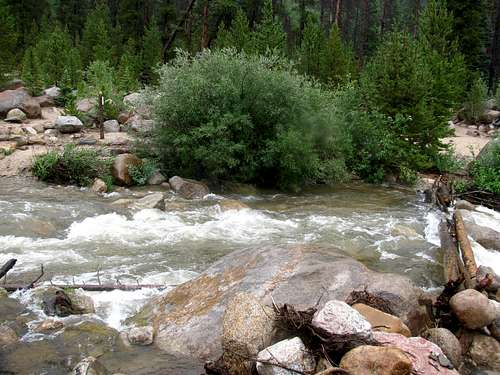 Roaring River - Log Crossing