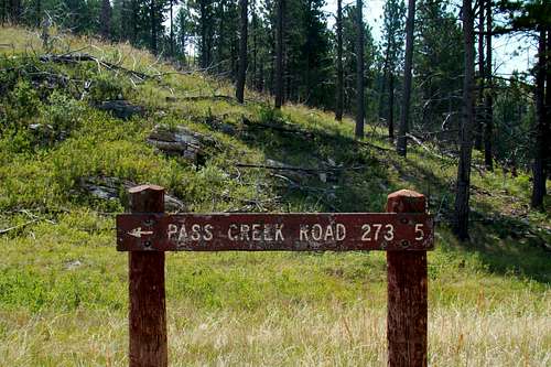 Pass Creek Road Sign