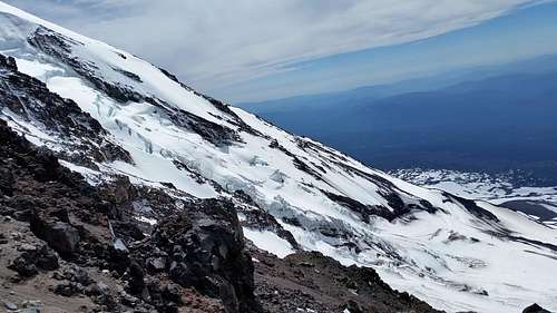 Adams Glacier Route, from the North Ridge