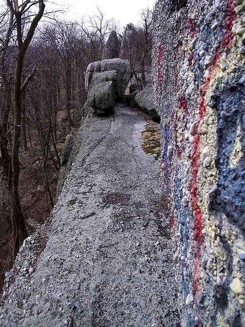 On the south face of Boxcar...