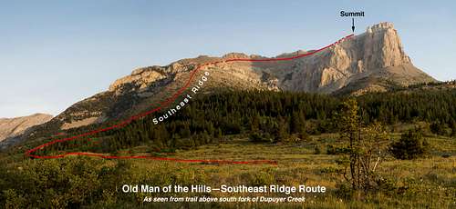 Old Man of the Hills Southeast Ridge Route