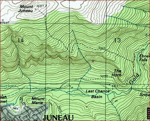 Mount Juneau Map